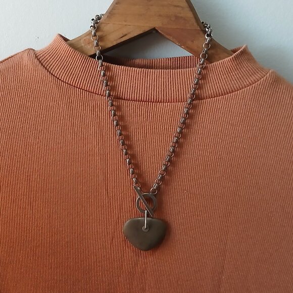 River Rock Sterling Silver Necklace - Picture 6 of 7